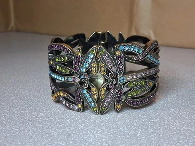 Heidi Daus Bailando Libélula Pulsera Reloj Oculto Puño con Bisagras Swarovski ¡¡LEER!!! Foto 1 de 4