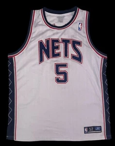 100% Authentic Jason Kidd New Jersey Nets NBA Reebok Home Jersey 52 2XL - Picture 1 of 15