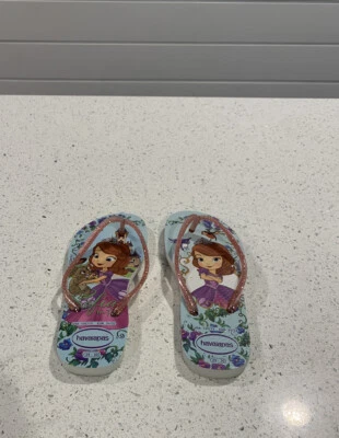 Havaianas Sofia the First Flip Flop Size 13C Foto 1 de 3