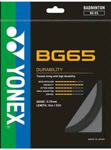Yonex BG65 - schwarz - Badminton Schlägerschnur - 10m - Set - Bild 1 von 1