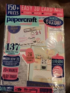 Papercraft Essentials Magazine 197 3D Karten Kit Stempel Gel Druck Schablone Oxid - Bild 1 von 8