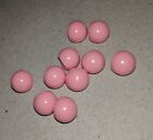 10 10mm Candy Pink Ball Plastic Buttons (Multiple Sets Available)