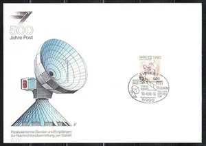 Germany 1990 Sonderblatt card 500th ann.Jahre Post offices Siegen Satellite - Picture 1 of 1