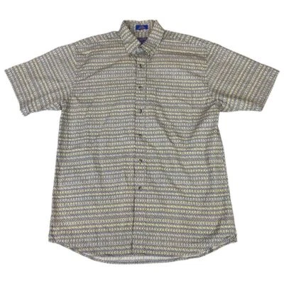 PENDLETON WOOLEN MILLS COTTON GEOMETRIC PATTERN SUMMER SHIRT ROCKABILLY 44” L - Image 1 of 4