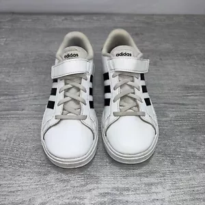 Adidas Grand Court White Sneakers Youth Size 3 Athletic School Shoes AGW6521 - Picture 1 of 9