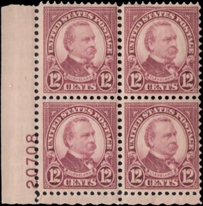 Scott # 693 - US Plate Block Of 4 - Cleveland - 12c Brown Violet - **MNH** -1931 - Picture 1 of 1