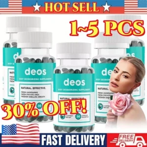 1-5er Pack DEOS internes Deodorant Nahrungsergänzungsmittel - Ganzkörper-Deodorierer USA - Bild 1 von 13