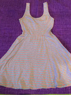 Girls MOSSIMO SUPPLY A-Line Gray & Pink Dress size 10/12T (S/P Womens) - Image 1 of 4
