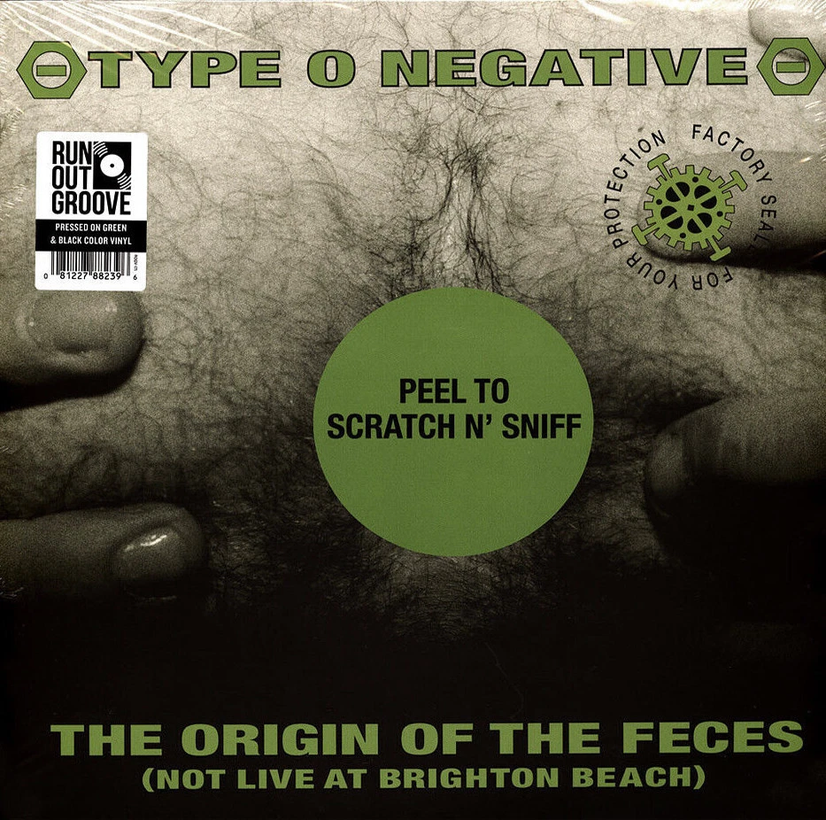 TYPE O NEGATIVE - THE ORIGIN OF THE FECES, 2022 EU GREEN/BLACK vinyl 2LP, SEALED - Image 1 of 1