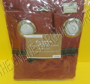 Pottery Barn West Elm Silk Dupioni Grommet Drapes Panels Curtains D Henna 48x96 - Picture 1 of 1