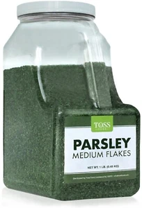Toss English Parsley Flakes Medium Bulk 1 LB - Great Source of Fiber, Calcium - Picture 1 of 4