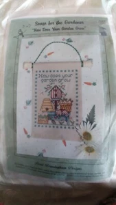 Lorri Birmingham How does your garden grow counted cross stitch banner kit - Picture 1 of 2