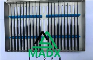 Rothon Micro Dissector set of 20 pieces high quality instruments with steel box - Picture 1 of 3