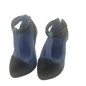 LOL OMG Doll Shoes High Heels Ankle Strap Replacement Stilettos Blue Black - Picture 1 of 8