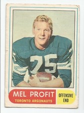 1968 OPC CFL MEL PROFIT TORONTO ARGONAUTS #30 (UCLA BRUINS PAC 12) VG/EX