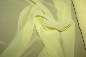 Lote de 3,9 m x 1,16 m remanente - tela georgette ligera AMARILLA - Imagen 1 de 1