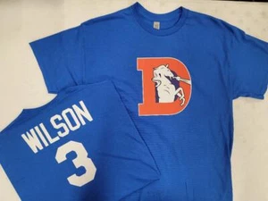 30822 Herren DENVER BRONCOS Russell Wilson Elway Manning SHIRT ROYAL ORANGE Neu - Bild 1 von 23