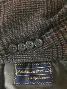 Ralph Lauren Polo University Club Blazer Glen Check Gun Club Check American Made - Picture 1 of 12