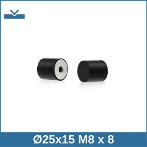 E Ø25x15 M8 x 8 NK 45° Shore Gummipuffer Schwingungsdämpfer - Bild 1 von 2