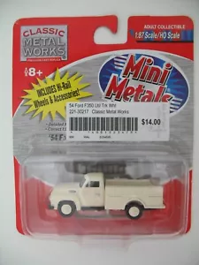 Mini Metals HO Model 30217: 1954 Ford F350 Utility Truck, White, MOC - Picture 1 of 6