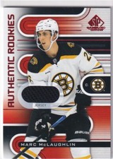 2022-23 UD SP GAME USED AUTHENTIC ROOKIES RED JERSEY #169 MARC McLAUGHLIN