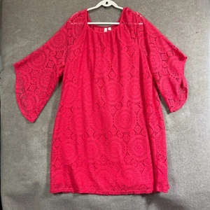 Abito Tacera donna 3X occhielli rosa pizzo foderato carriera BOHO chiesa comfort - Foto 1 di 13