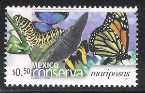pc050 Mexico Conserva MNH paper 3 Sc#2452 Mc#3204 Et#mc050 butterflies - Picture 1 of 1