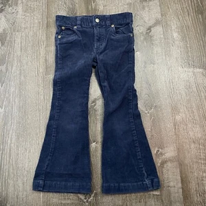 Ralph Lauren Girls Pants Navy Blue Corduroy Adjustable Waist Bootcut Size 6 - Picture 1 of 5