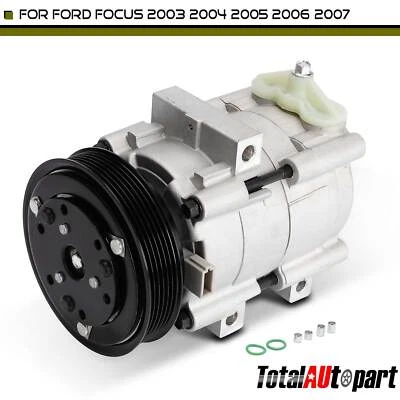 A/C Compressor w/ 6-Groove for Ford Focus 2003-2007 L4 2.0L 2.3L 4S4Z19V703AA - Image 1 of 4