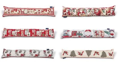 Weihnachten gewebter Wandteppich Türzugluftstopper, Samtrücken 90 cm hergestellt in UK - Bild 1 von 3