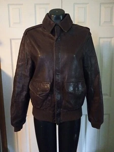 Avirex New York USAF JACKET FLYERS, Giacca Pelle A2 Air Force Taglia 38 - Foto 1 di 11