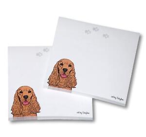 Cocker Spaniel Sticky Notes Notepad - Brown - 100 Sheets