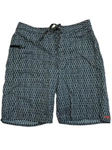 Patagonia 9” Fossil Print Black Board Shorts Youth Boy’s Size 16 - Picture 1 of 7