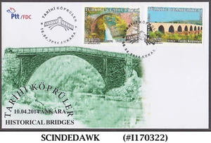 TURKEY - 2014 HISTORICAL BRIDGES - 2V - FDC - Picture 1 of 1