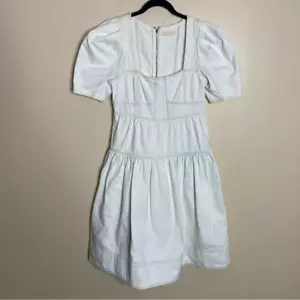 Robe neuve Ulla Johnson Ames denim ligne A denim délavé taille 4 - Photo 1 sur 11