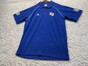 KU Kansas University Adidas Clima Cool Polo Herren Medium pflegeleicht - Bild 1 von 4