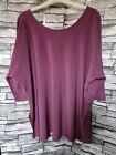 Styled By V Back Tunic Side Slit  Top Damson  Size Large New (Ref26)