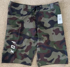FOX OVERHEAD CAMO STRETCH 21" BOARDSHORTS - Green Camo - NEW - Picture 1 of 4