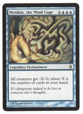 MTG Magic The Gathering Saviors of Kamigawa Meishin, the Mind Cage Enchantment