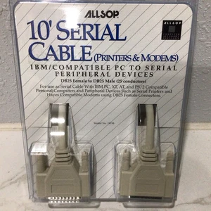 Serial Cable 25 Pin DB25 Female/DB25 Male PC to Serial Peripheral Devices 10’ - Afbeelding 1 van 2