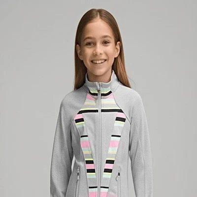 Iviva by Lululemon Girl’s Jacket Full Zip size 12 Gray Athletic - Image 1 of 4
