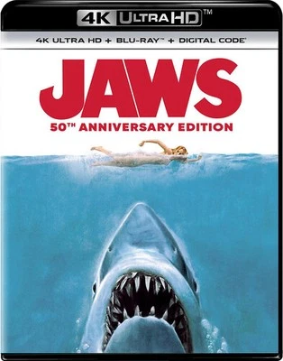 Jaws (50th Anniversary Edition) [New 4K UHD Blu-ray] With Blu-Ray, 4K Masterin - Image 1 of 2