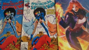 Typhus Fever Spider-Man #1 VIRGIN Variant + SPECACULAR #213 REG & PROMO LOT - Bild 1 von 7