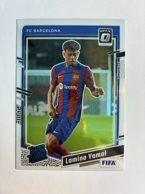 2023-24 Panini Donruss Optic LAMINE YAMAL FIFA рейтинг дебютант #177 RC🔥Barcelona⭐️ - Изображение 1 из 2