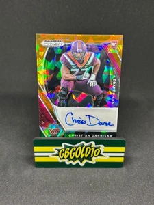 2021 Panini Prizm Draft Christian Darrisaw Orange Cracked Ice Rookie Auto - Picture 1 of 2