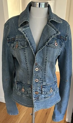 Christopher Blue Classic Blue Ladies Jean Jacket size L - Image 1 of 4