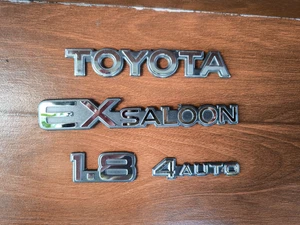 Toyota Corona ST171 ST170 1.8 Ex saloon 4Auto Trunk Emblem Badge Set of 4 OEM - Picture 1 of 9