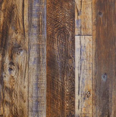 Papel pintado decorativo de vinilo autoadhesivo Hopeak imitación madera pelar y pegar Foto 1 de 4