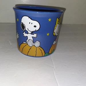 Peanuts Snoopy Keramik der große Kürbis blau 20 Unzen Kaffeebecher Halloween - Bild 1 von 5