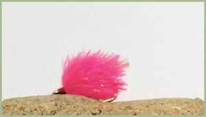 Barbless Pink Blob UV Tail Blobs, Trout Flies, size 10 - Picture 1 of 1